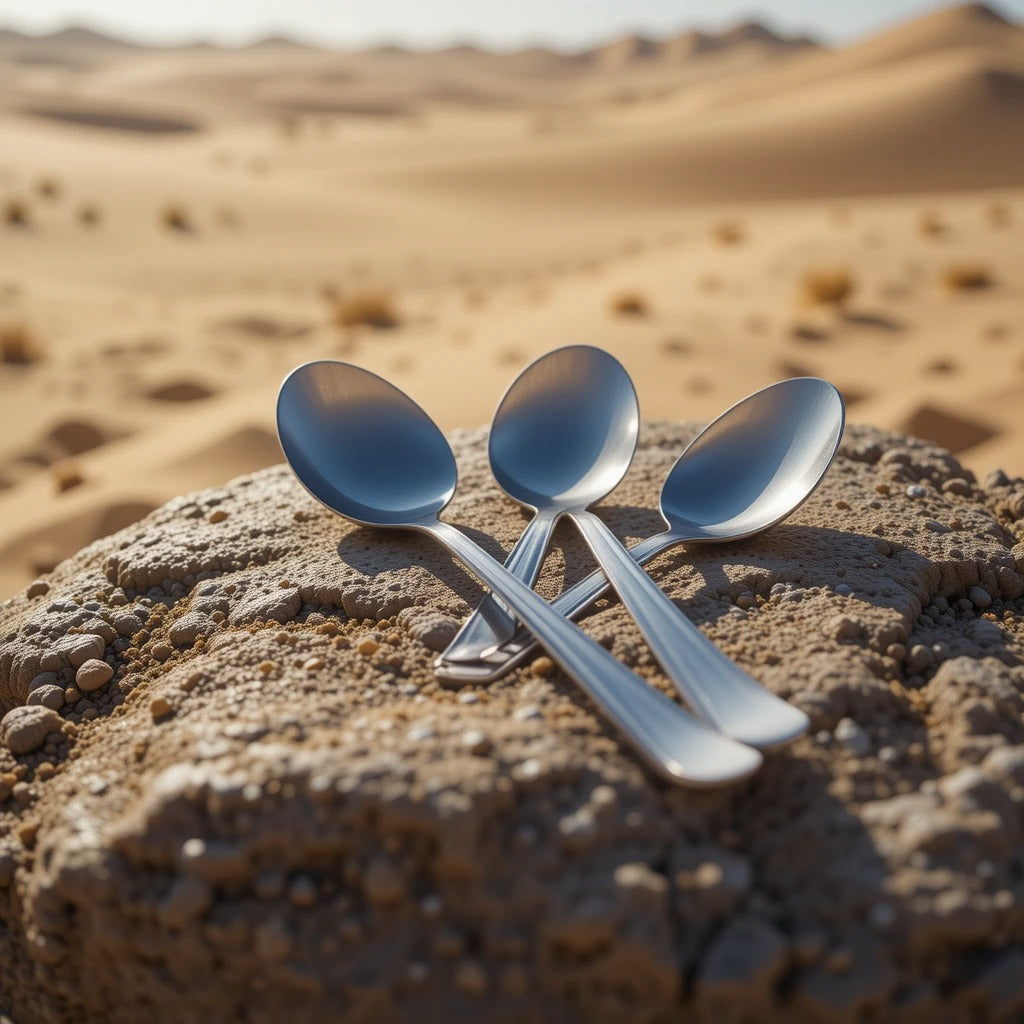 Dinner Spoons - Set of 4 - High Quality Mirror Polished (Camri)