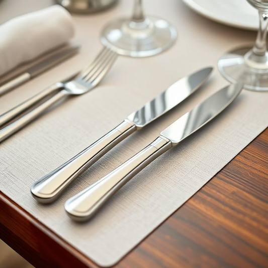 Dinner Knives - Set of 4 - High Quality Mirror Polished (Classic)