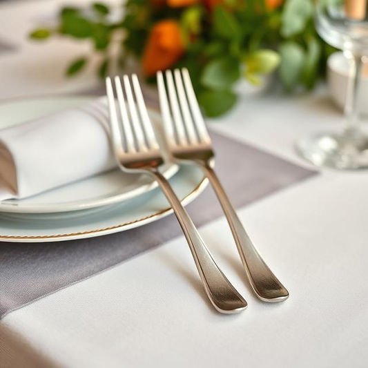 Dinner Forks - Set of 4 - High Quality Mirror Polished (Camri)