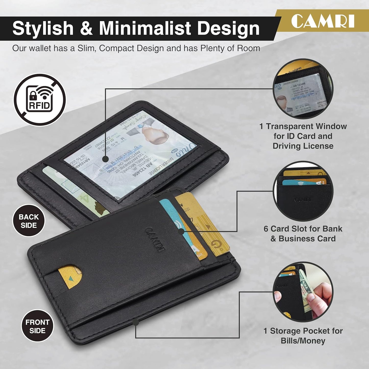 Genuine Leather Card Holder for Men