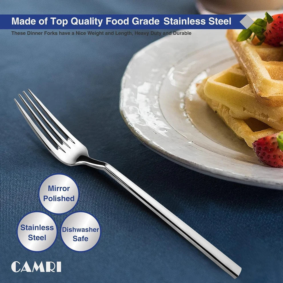 Dinner Forks - Set of 4 - High Quality Mirror Polished (Camri)