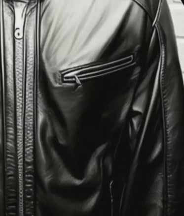 Leather Jacket (Large) - 100% Genuine Cow Leather