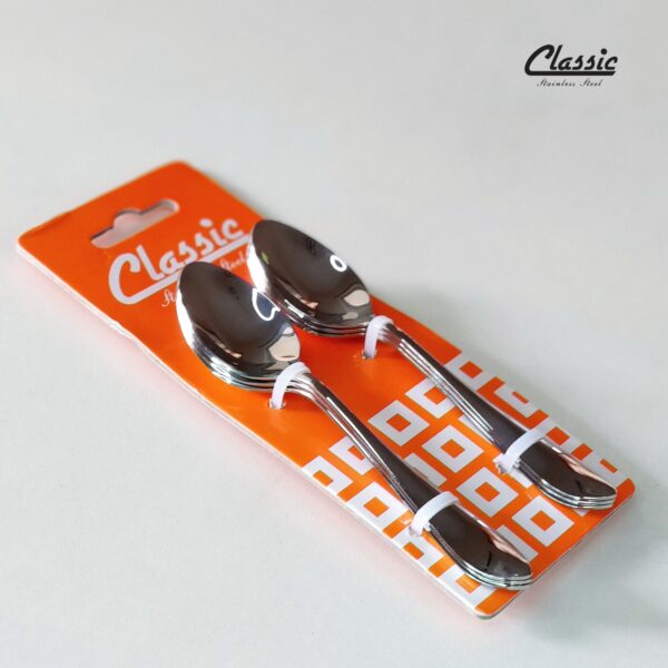 Tea Spoons - Set of 4 - High Quality Mirror Polished (Classic)