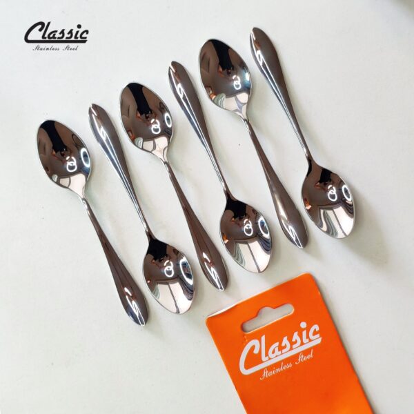 Tea Spoons - Set of 4 - High Quality Mirror Polished (Classic)