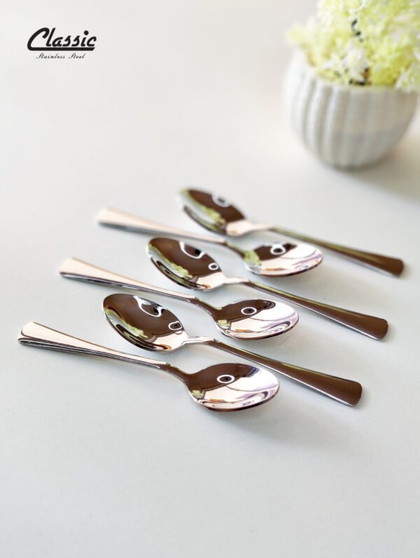 Tea Spoons - Set of 4 - High Quality Mirror Polished (Classic)