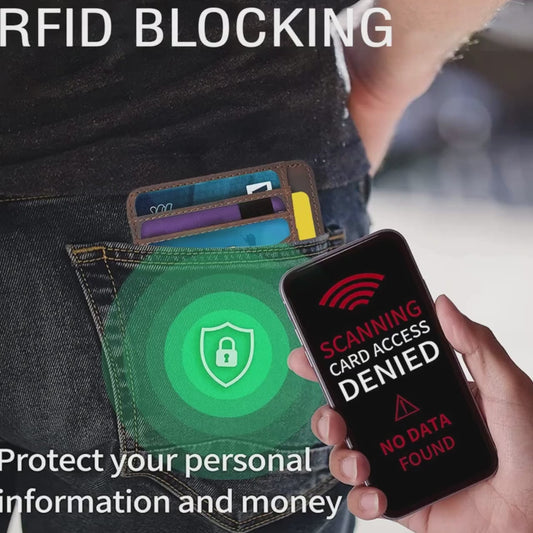 Genuine Leather Men's Wallet (All Black)